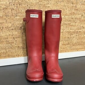 Girl's Hunter Boots Waterproof Rain Boot Military Red‎ Matte Waterproof Boots